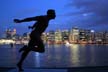 Downtown Vancouver At Night, Canada Stock Photos