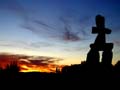 The Inukshuk Constructed Originally By Alvin Kanak Of Rankin Inlet, English Bay Beach