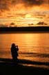 Sunset English Bay, Canada Stock Photographs