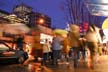 Shopping Stores Robson At Night, Canada Stock Photographs