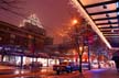 Robson Street At Winter Bight, Canada Stock Photographs