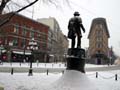 Gassy Jack Gastown Winter, Canada Stock Photographs