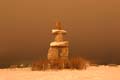 The Inukshuk Constructed Originally By Alvin Kanak Of Rankin Inlet, Winter