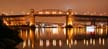 Winter Night Burrard Bridge, Canada Stock Photographs