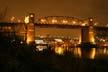 Burrard Bridge At Winter Night, Canada Stock Photographs