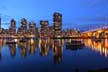 Yaletown Skyline False Creek Night Shots, Canada Stock Photographs