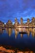 Yaletown Skyline False Creek Night Shots, Canada Stock Photographs