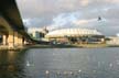 Cambie Bridge $ BC Place Stadium False Creek, Canada Stock Photographs