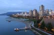 West End View From Burrard Bridge, Canada Stock Photographs