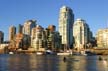 Downtown View False Creek, Canada Stock Photographs