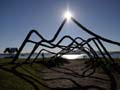 Douglas Senft's Metal Cathedral Sculpture, Waterfront Park North Vancouver