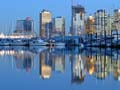 Downtown Night In Blue, Burrard Inlet