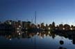 Downtown Night Burrard Inlet, Canada Stock Photographs