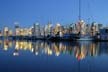 Coal Harbour Night, Canada Stock Photos