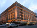 Hudson Bay Company Store Winter Night, Canada Stock Photos