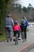 Biking Along Seawall, Canada Stock Photographs