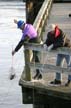 Crab Fishing At Jericho Beach, Canada Stock Photographs