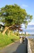 Couple Jogging At Secound Beach, Canada Stock Photos