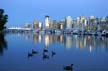 Downtown Vancouver At Night, Canada Stock Photos