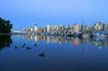 Downtown Vancouver At Night, Canada Stock Photos