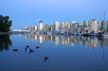 Downtown Vancouver At Night, Canada Stock Photos