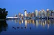 Downtown Vancouver At Night, Canada Stock Photos