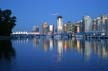 Downtown Vancouver At Night, Canada Stock Photos