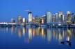 Downtown Vancouver At Night, Canada Stock Photos