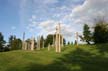 Burnaby Mountain Park Carved Poles, Canada Stock Photos