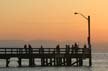 Crab Fishing At Sunset, Canada Stock Photos