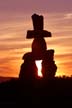 The Inukshuk Constructed By Alvin Kanak, Canada Stock Photos