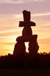 The Inukshuk Constructed By Alvin Kanak, Canada Stock Photos