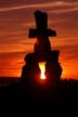 The Inukshuk Constructed By Alvin Kanak, Canada Stock Photos