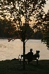 A Couple Sitting At Park, Canada Stock Photos