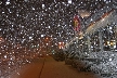 Snowy Night At Burnaby, Canada Stock Photos