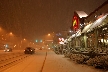 Snowy Night At Burnaby, Canada Stock Photos