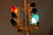 Snowy Night At Burnaby, Canada Stock Photos