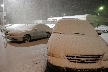 Snowy Night At Burnaby, Canada Stock Photos