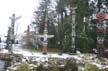 Winter Totem Poles, Canada Stock Photographs