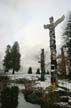 Winter Totem Poles, Canada Stock Photographs