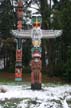 Winter Totem Poles, Canada Stock Photographs