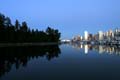 Burrard Inlet At Night, Canada Stock Photos