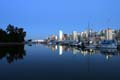 Burrard Inlet At Night, Canada Stock Photos