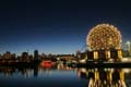 Science World, Downtown Vancouver At Night