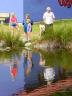 Family Near The Pond, Canada Stock Photos