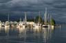 Coal Harbour Boats, Canada Stock Photos