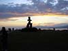 The Inukshuk Constructed Originally By Alvin Kanak Of Rankin Inlet, English Bay Beach