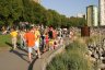 Crowd By The Seawall, Canada Stock Photos